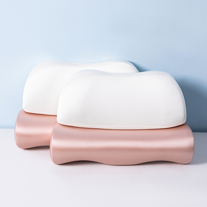 91家纺网 家纺一手货源 找家纺 （总）小米枕芯 2025新款二合一组合记忆棉枕护颈分段牵引枕三色