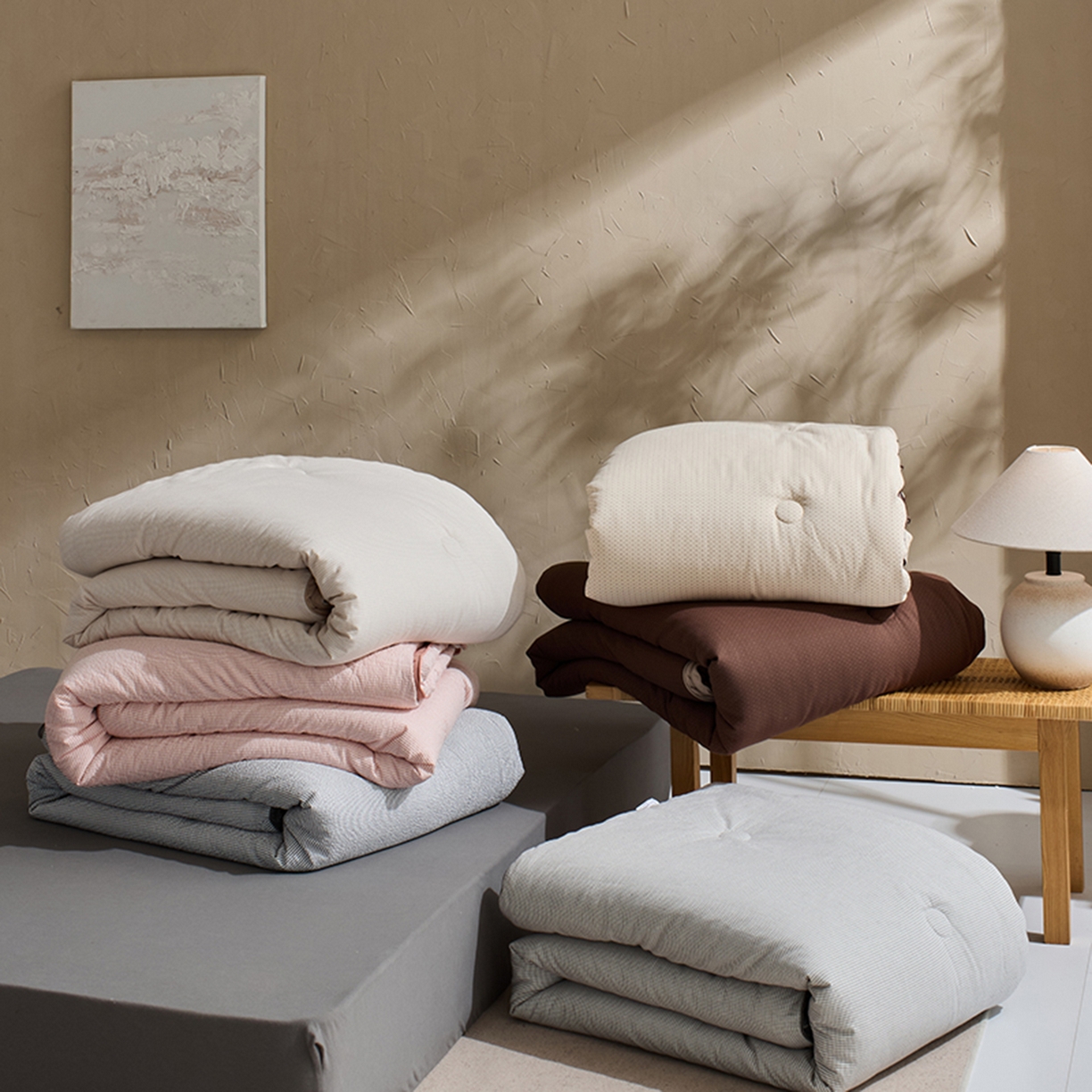 91家纺网 家纺一手货源 找家纺 LADYCOCO可可家居 单枕套-2024新款牛奶绒数码印花单品系列 知音粉色+灰色