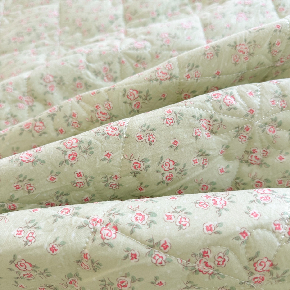 91家纺网 家纺一手货源 找家纺 十个点家纺 2025新款加厚磨毛木棉床裙三件套-绫罗系列 格桑花