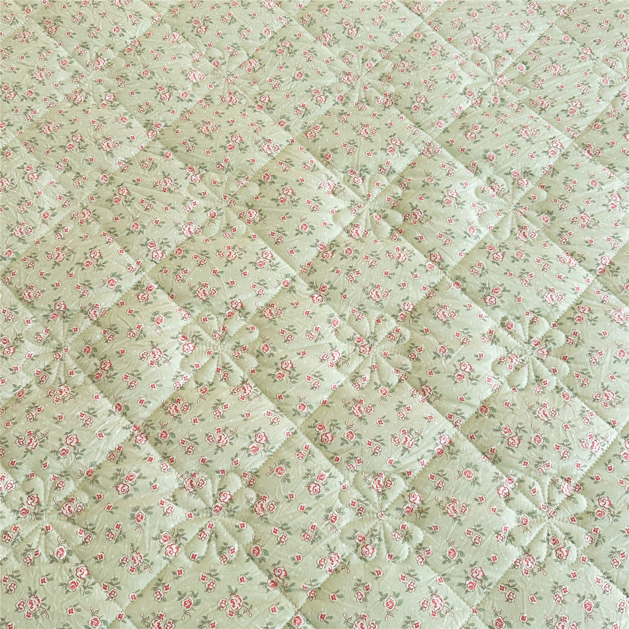 91家纺网 家纺一手货源 找家纺 十个点家纺 2025新款加厚磨毛木棉床裙三件套-绫罗系列 格桑花