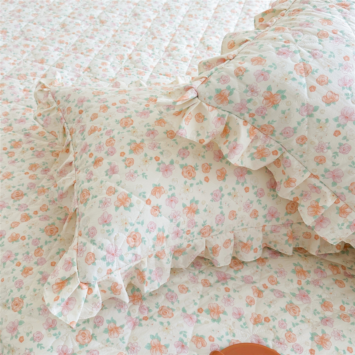 91家纺网 家纺一手货源 找家纺 十个点家纺 2025新款加厚磨毛木棉床裙三件套-绫罗系列 花千骨