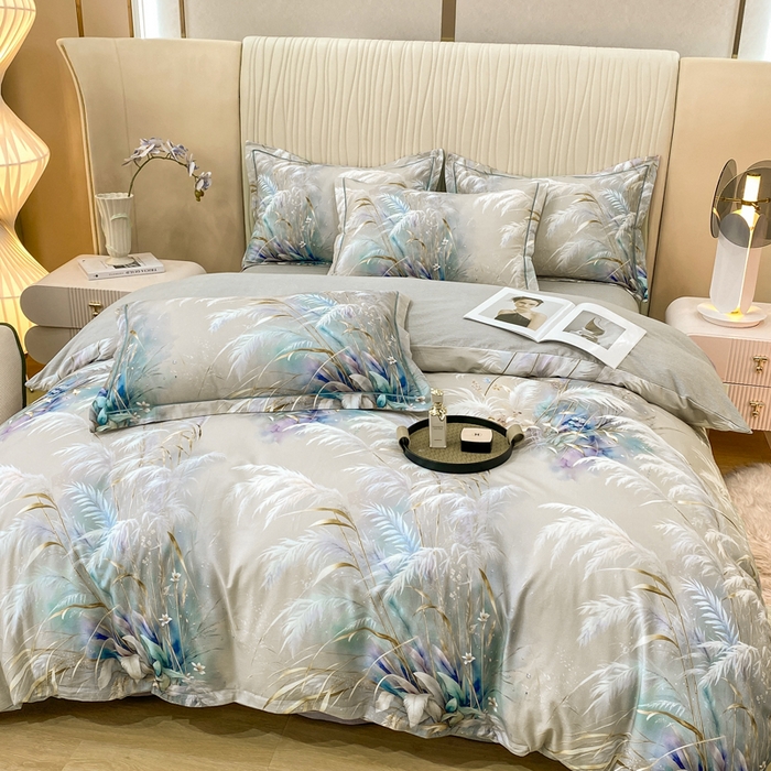 91家纺网 家纺一手货源 找家纺 红日子纺织品 2025新款A类全棉磨毛数码印花四件套 蕾丝梦境