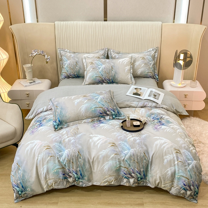 91家纺网 家纺一手货源 找家纺 红日子纺织品 2025新款A类全棉磨毛数码印花四件套 蕾丝梦境