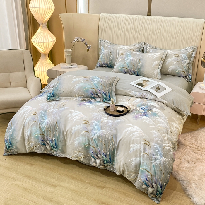 91家纺网 家纺一手货源 找家纺 红日子纺织品 2025新款A类全棉磨毛数码印花四件套 蕾丝梦境