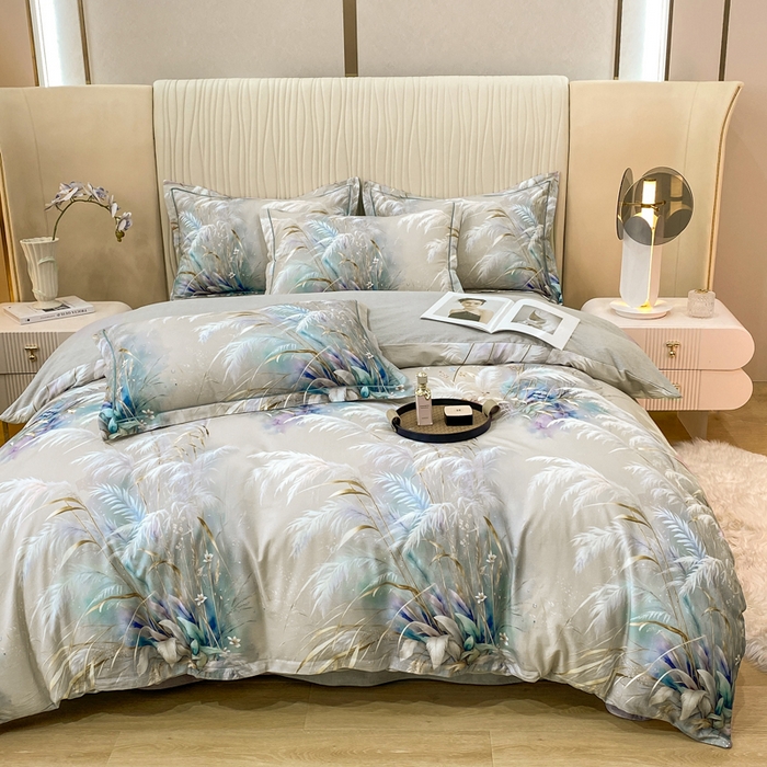 91家纺网 家纺一手货源 找家纺 红日子纺织品 2025新款A类全棉磨毛数码印花四件套 蕾丝梦境