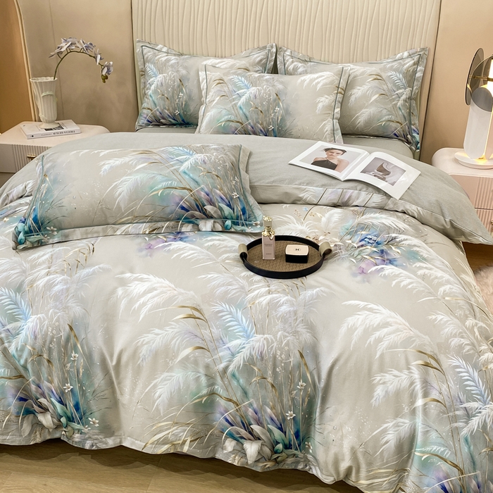 91家纺网 家纺一手货源 找家纺 红日子纺织品 2025新款A类全棉磨毛数码印花四件套 蕾丝梦境