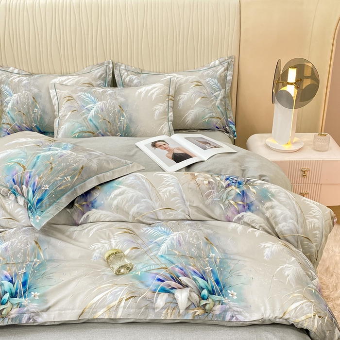 91家纺网 家纺一手货源 找家纺 红日子纺织品 2025新款A类全棉磨毛数码印花四件套 蕾丝梦境