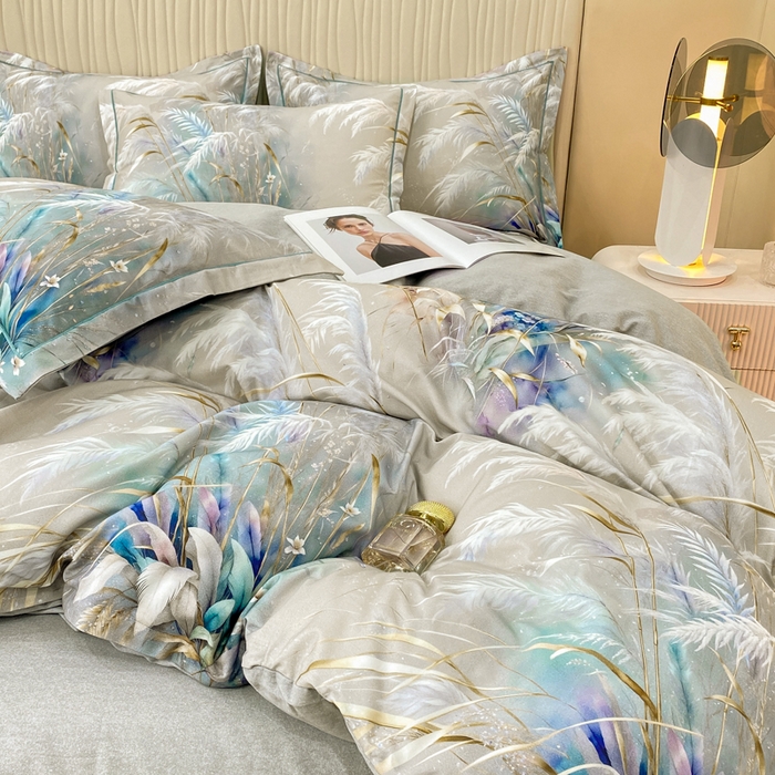 91家纺网 家纺一手货源 找家纺 红日子纺织品 2025新款A类全棉磨毛数码印花四件套 蕾丝梦境