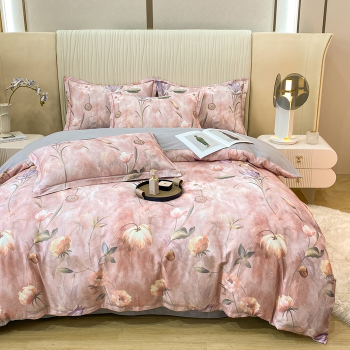 91家纺网 家纺一手货源 找家纺 红日子纺织品 2025新款A类全棉磨毛数码印花四件套 慕情