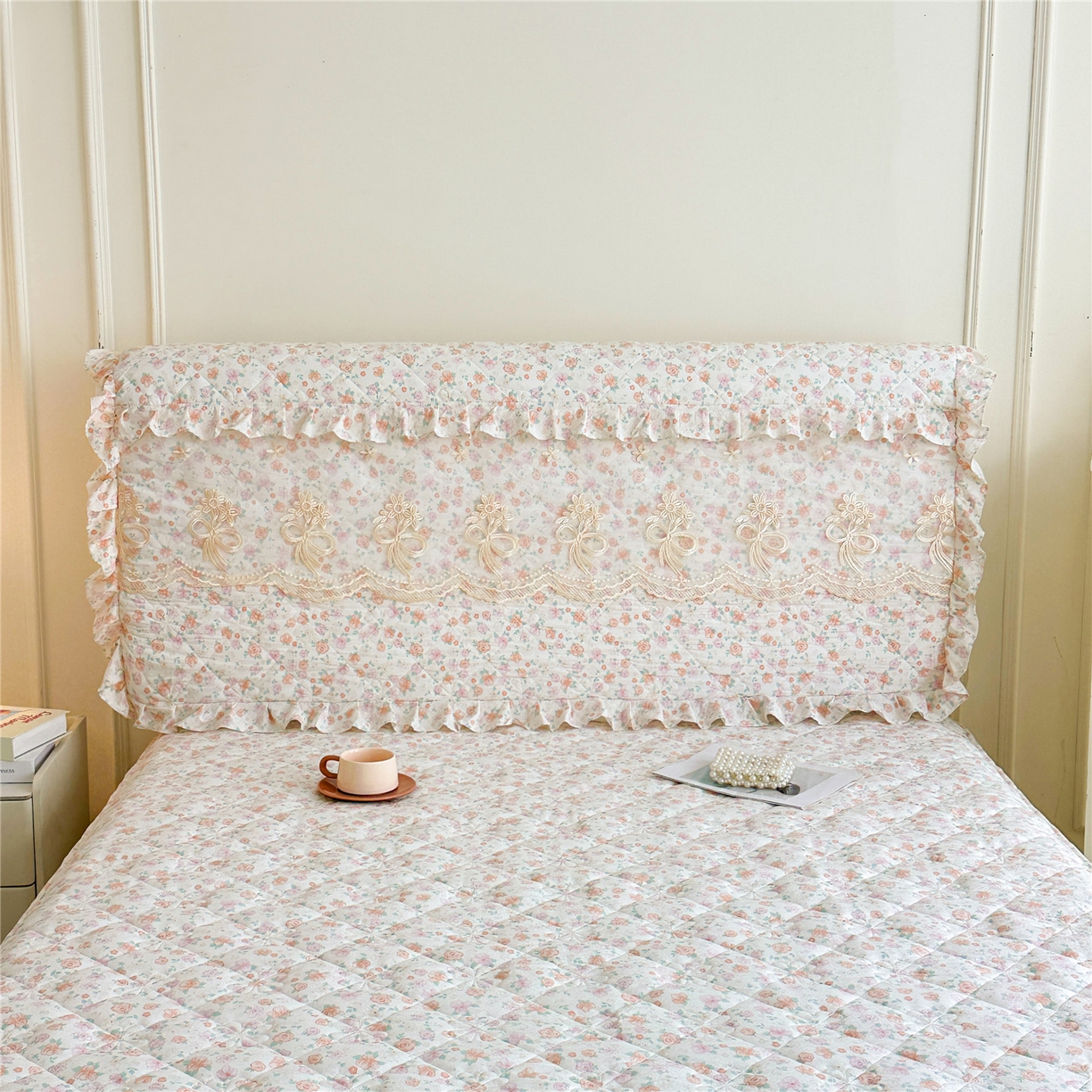 十个点家纺 2025新款公主风夹棉床头罩-绫罗系列 花千骨