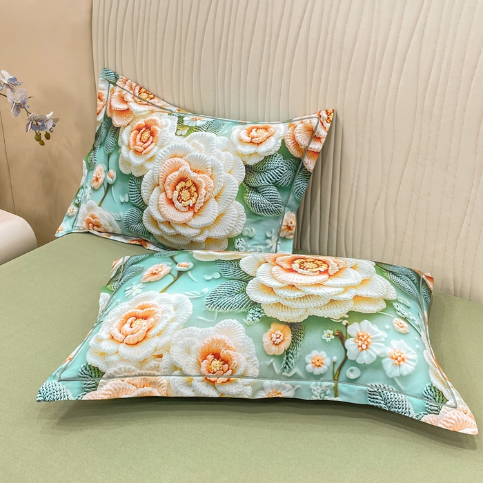 91家纺网 家纺一手货源 找家纺 红日子纺织品 2025新款A类全棉磨毛数码印花四件套 奈微