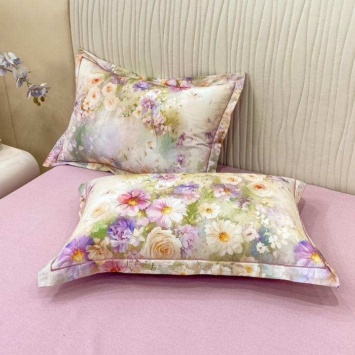 91家纺网 家纺一手货源 找家纺 红日子纺织品 2025新款A类全棉磨毛数码印花四件套 情韵