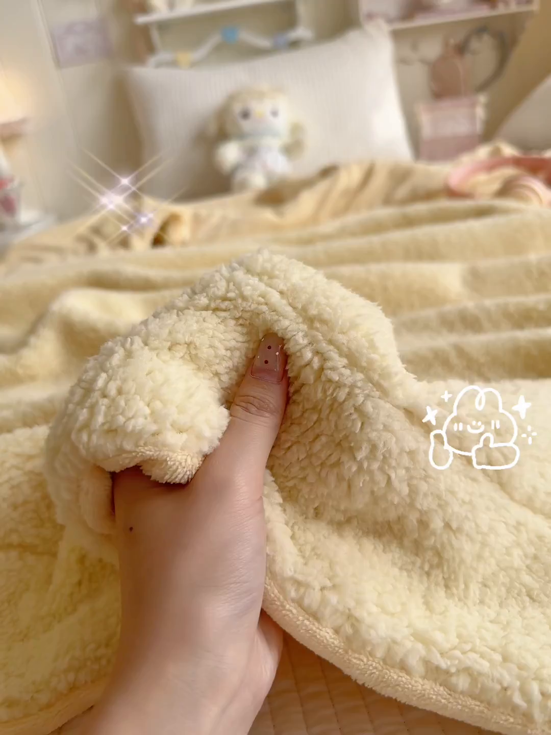 91家纺网 家纺一手货源 找家纺 顾里家纺 2025新款韩系糯叽叽纯色羊羔绒毯毛毯毯子 芝士黄