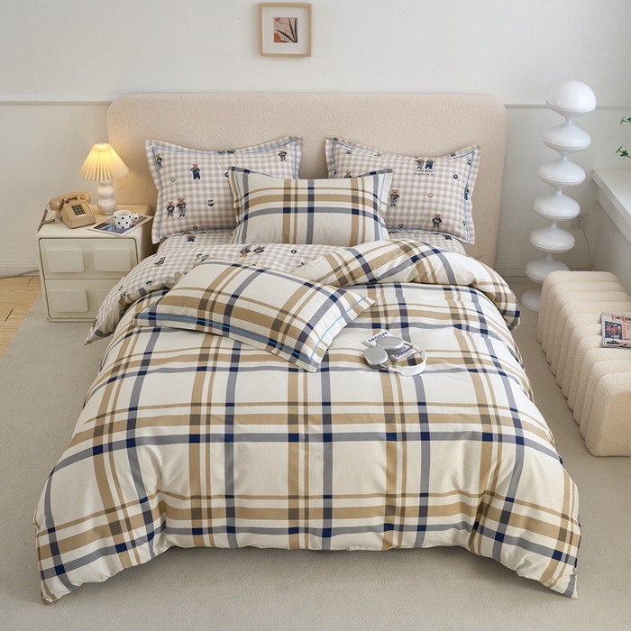 91家纺网 家纺一手货源 找家纺 （总）三沁家居 2025新款全棉纯棉斜纹精梳长绒棉印花四件套