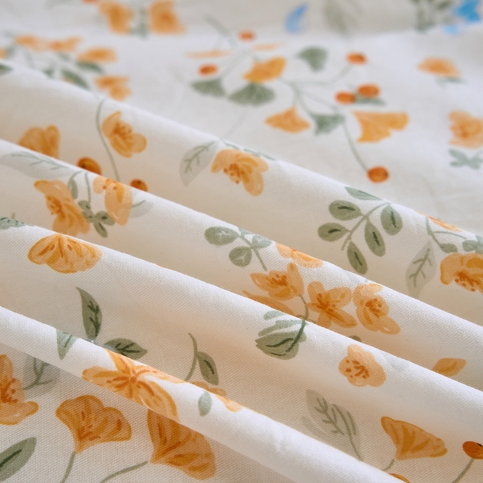 91家纺网 家纺一手货源 找家纺 三沁家居 2025新款全棉纯棉斜纹精梳长绒棉印花四件套 繁花似锦