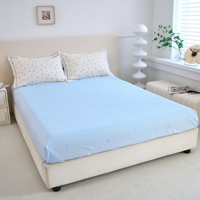 91家纺网 家纺一手货源 找家纺 三沁家居 2025新款全棉纯棉斜纹精梳长绒棉印花四件套 空谷幽兰