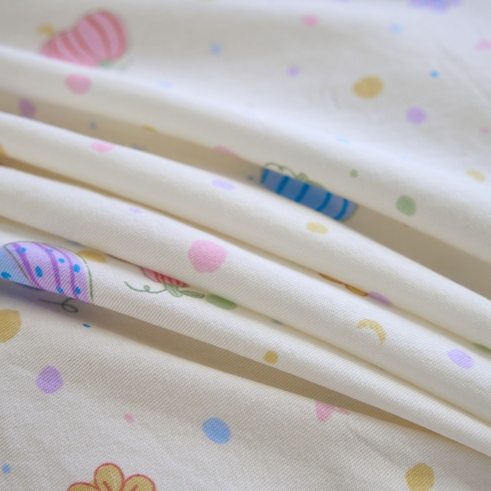 91家纺网 家纺一手货源 找家纺 三沁家居 2025新款全棉纯棉斜纹精梳长绒棉印花四件套 南瓜小镇