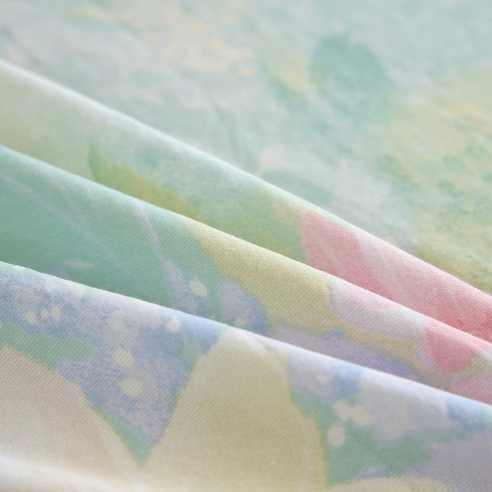 91家纺网 家纺一手货源 找家纺 三沁家居 2025新款全棉纯棉斜纹精梳长绒棉印花四件套 莫奈花园