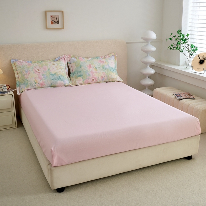 91家纺网 家纺一手货源 找家纺 三沁家居 2025新款全棉纯棉斜纹精梳长绒棉印花四件套 莫奈花园