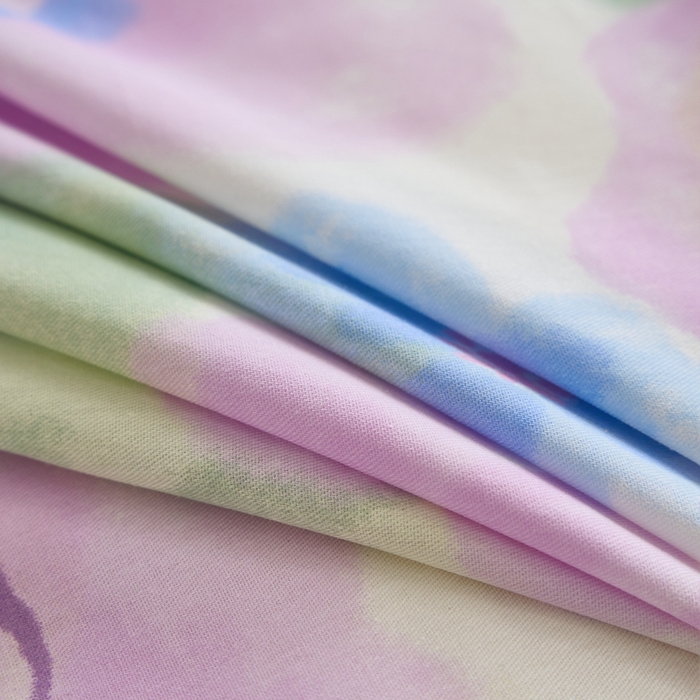 91家纺网 家纺一手货源 找家纺 三沁家居 2025新款全棉纯棉斜纹精梳长绒棉印花四件套 一帘幽梦