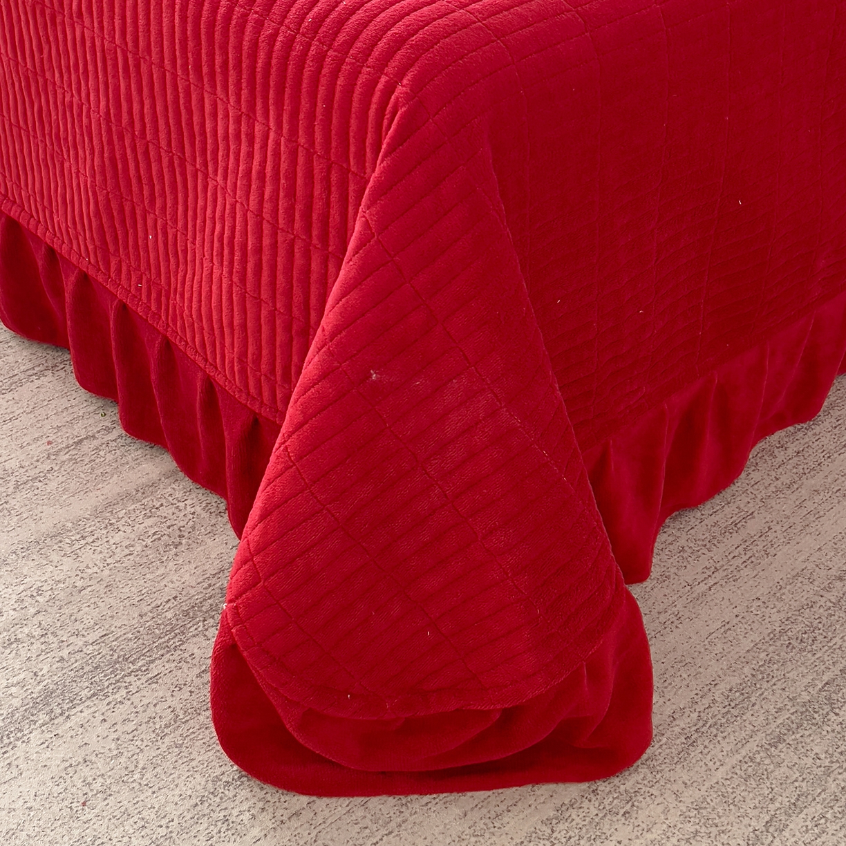 91家纺网 家纺一手货源 找家纺 （总）找底底家纺 2025新款花边9-10斤牛奶绒床盖款四件套