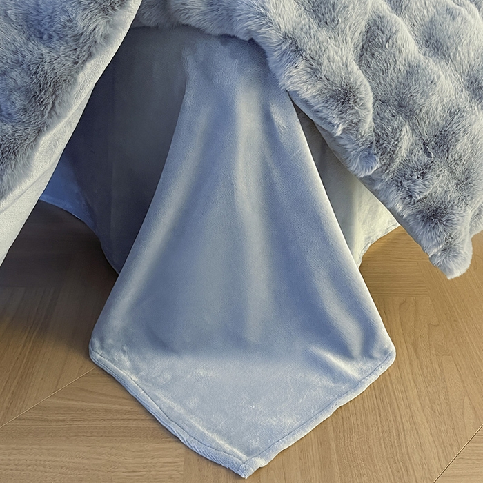 91家纺网 家纺一手货源 找家纺 仔仔熊 2025新款高克重兔毛绒四件套-瑞莎 瑞莎-布丽蓝