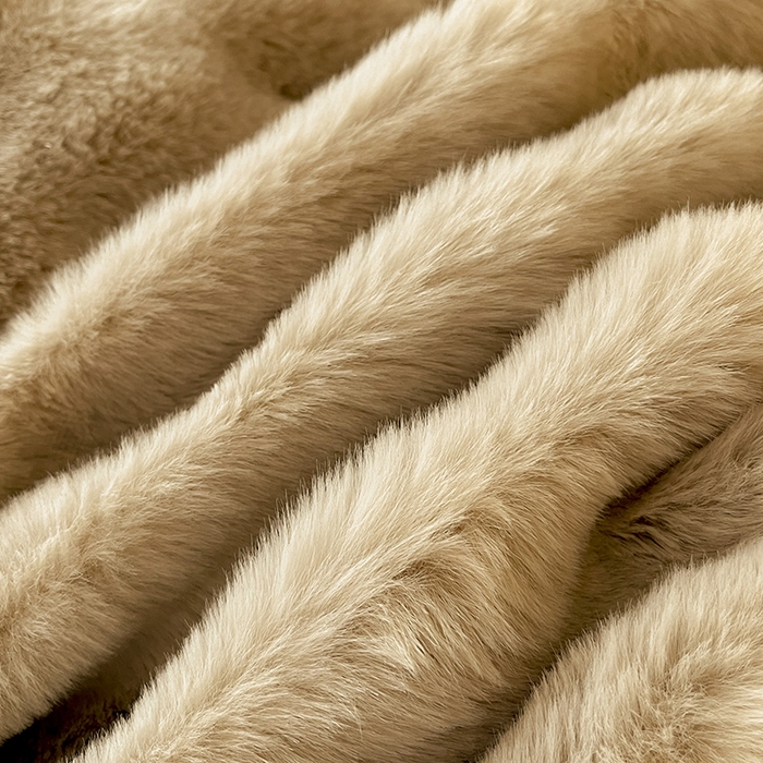 91家纺网 家纺一手货源 找家纺 仔仔熊 2025新款高克重兔毛绒四件套-瑞莎 瑞莎-暖茶棕