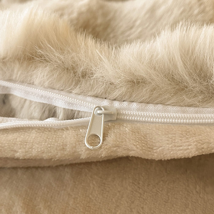 91家纺网 家纺一手货源 找家纺 仔仔熊 2025新款高克重兔毛绒四件套-瑞莎 瑞莎-淡雅米