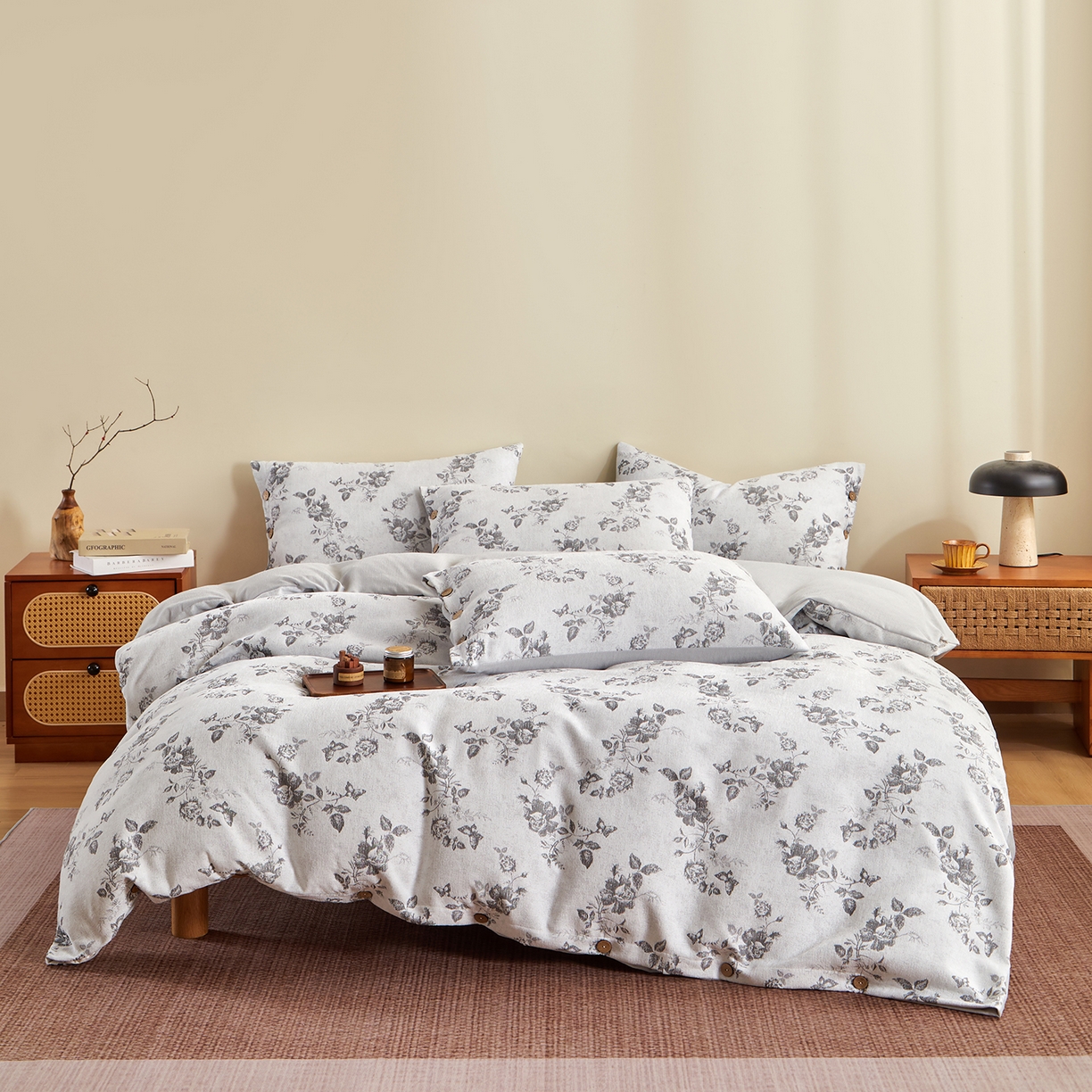 91家纺网 家纺一手货源 找家纺 （总）九沐良品 2025新款雪尼尔棉绒大提花四件套