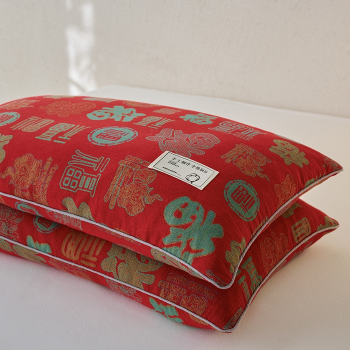 91家纺网 家纺一手货源 找家纺 （总）明星枕业 2025新款纯棉荞麦枕头枕芯全棉双层纱布荞麦皮枕护颈椎单边枕