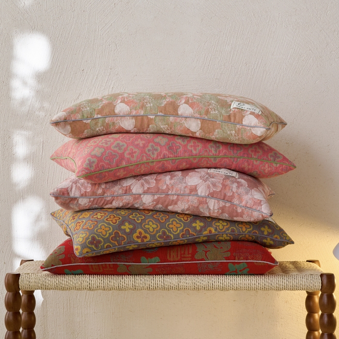 91家纺网 家纺一手货源 找家纺 （总）明星枕业 2025新款纯棉荞麦枕头枕芯全棉双层纱布荞麦皮枕护颈椎单边枕