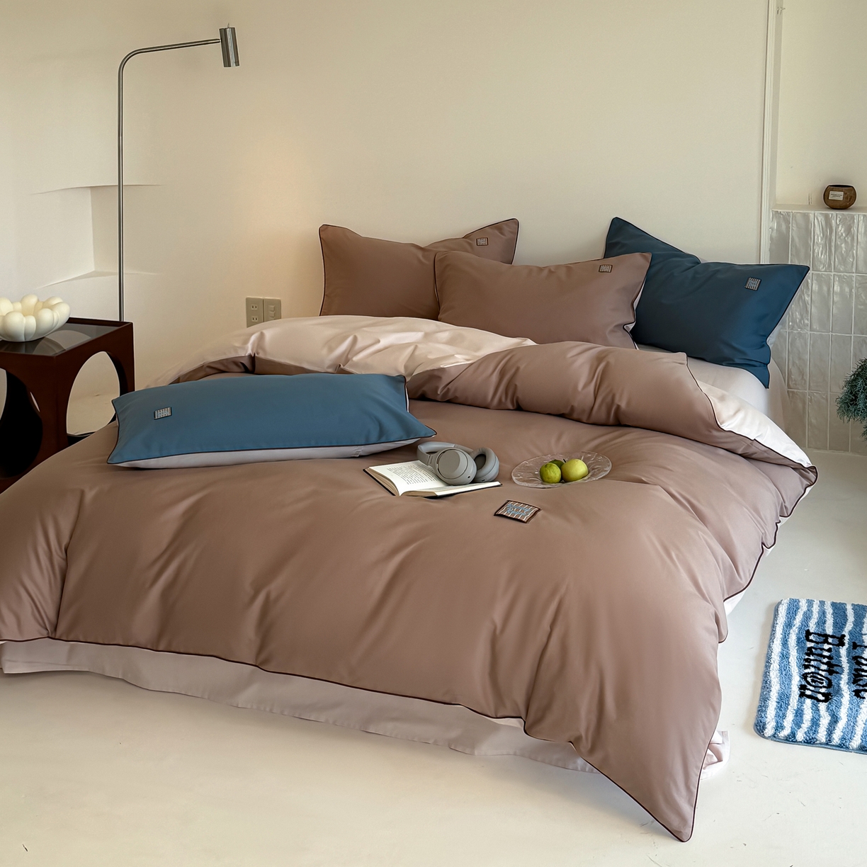 91家纺网 家纺一手货源 找家纺 （总）简纯主义 2025新款全棉纯棉磨毛四件套-多巴胺系列