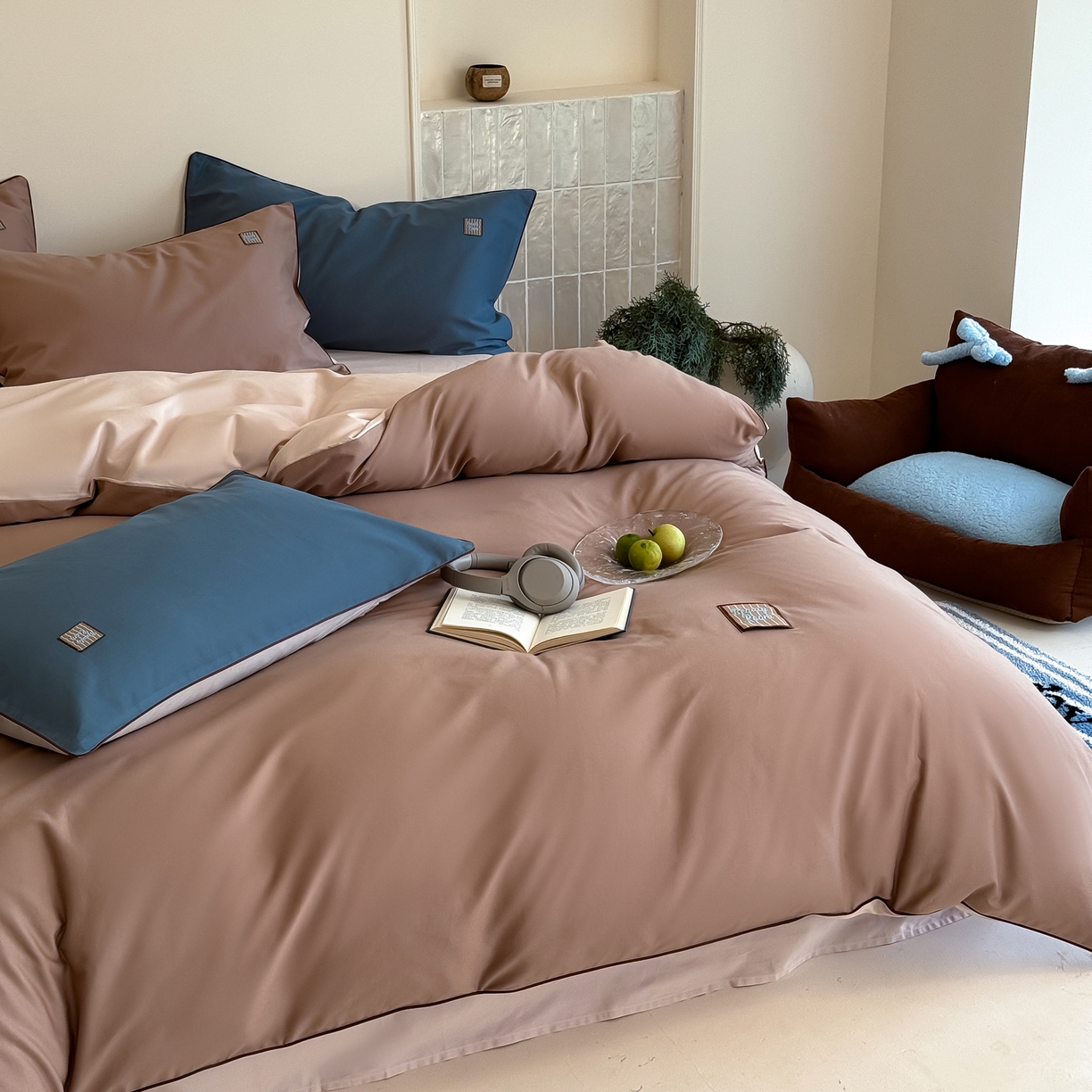 91家纺网 家纺一手货源 找家纺 （总）简纯主义 2025新款全棉纯棉磨毛四件套-多巴胺系列