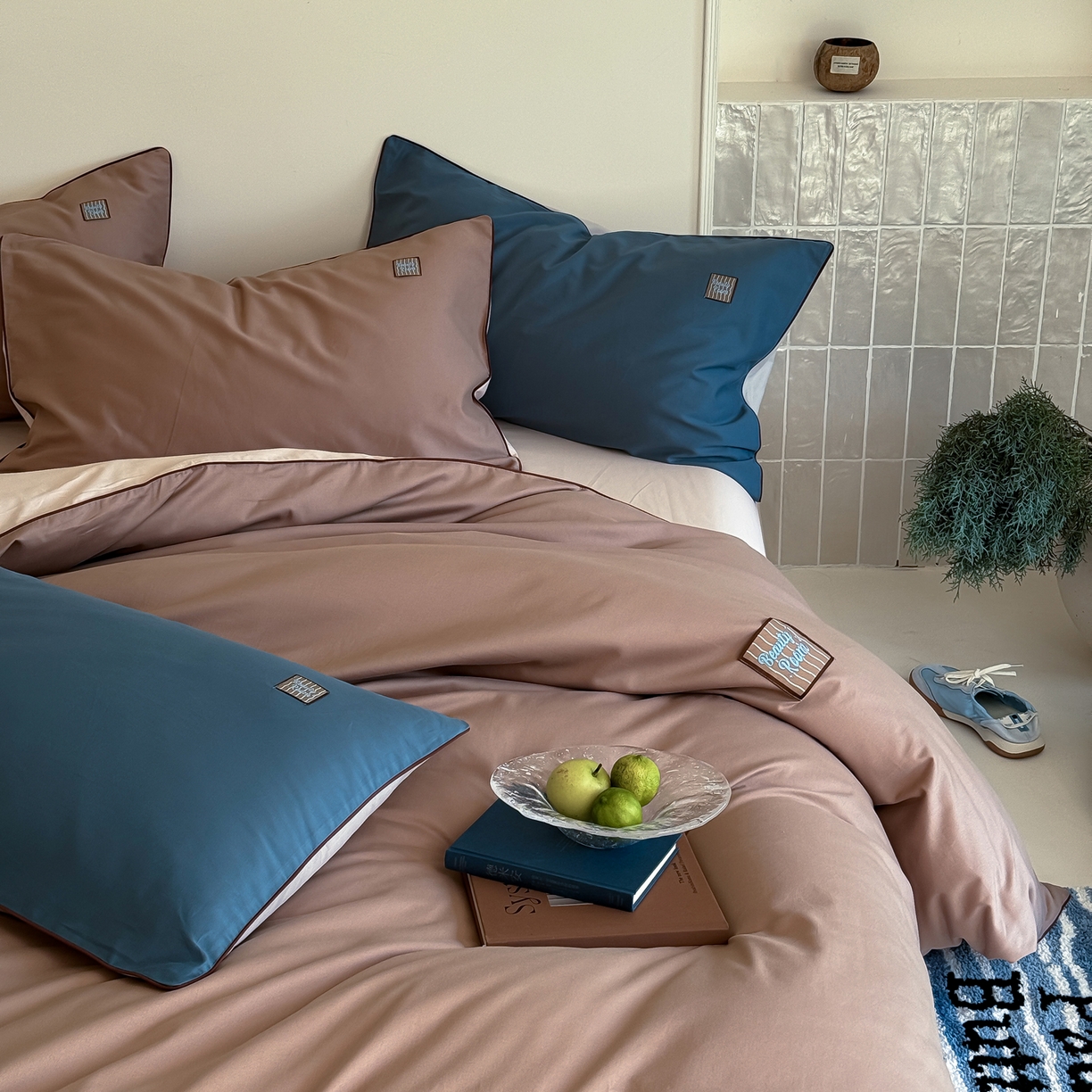 91家纺网 家纺一手货源 找家纺 （总）简纯主义 2025新款全棉纯棉磨毛四件套-多巴胺系列