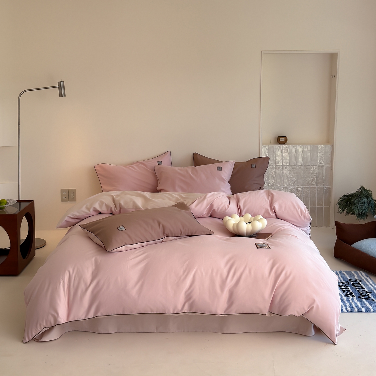 91家纺网 家纺一手货源 找家纺 （总）简纯主义 2025新款全棉纯棉磨毛四件套-多巴胺系列