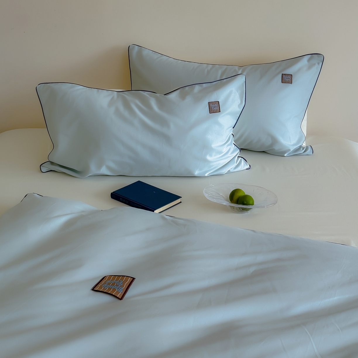 91家纺网 家纺一手货源 找家纺 简纯主义 2025新款全棉纯棉磨毛四件套-多巴胺系列 云山蓝