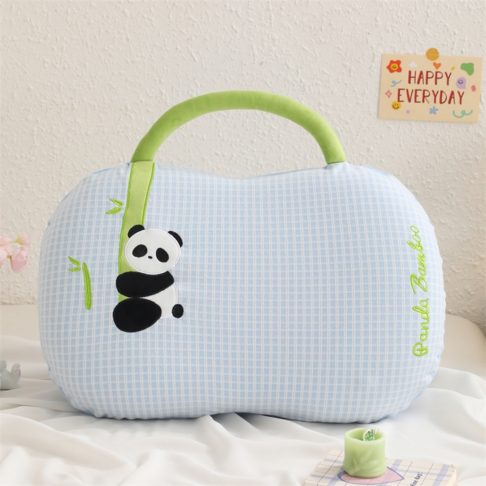 91家纺网 家纺一手货源 找家纺 （总）大熊枕芯 2025新款手提袋熊猫猫肚记忆枕