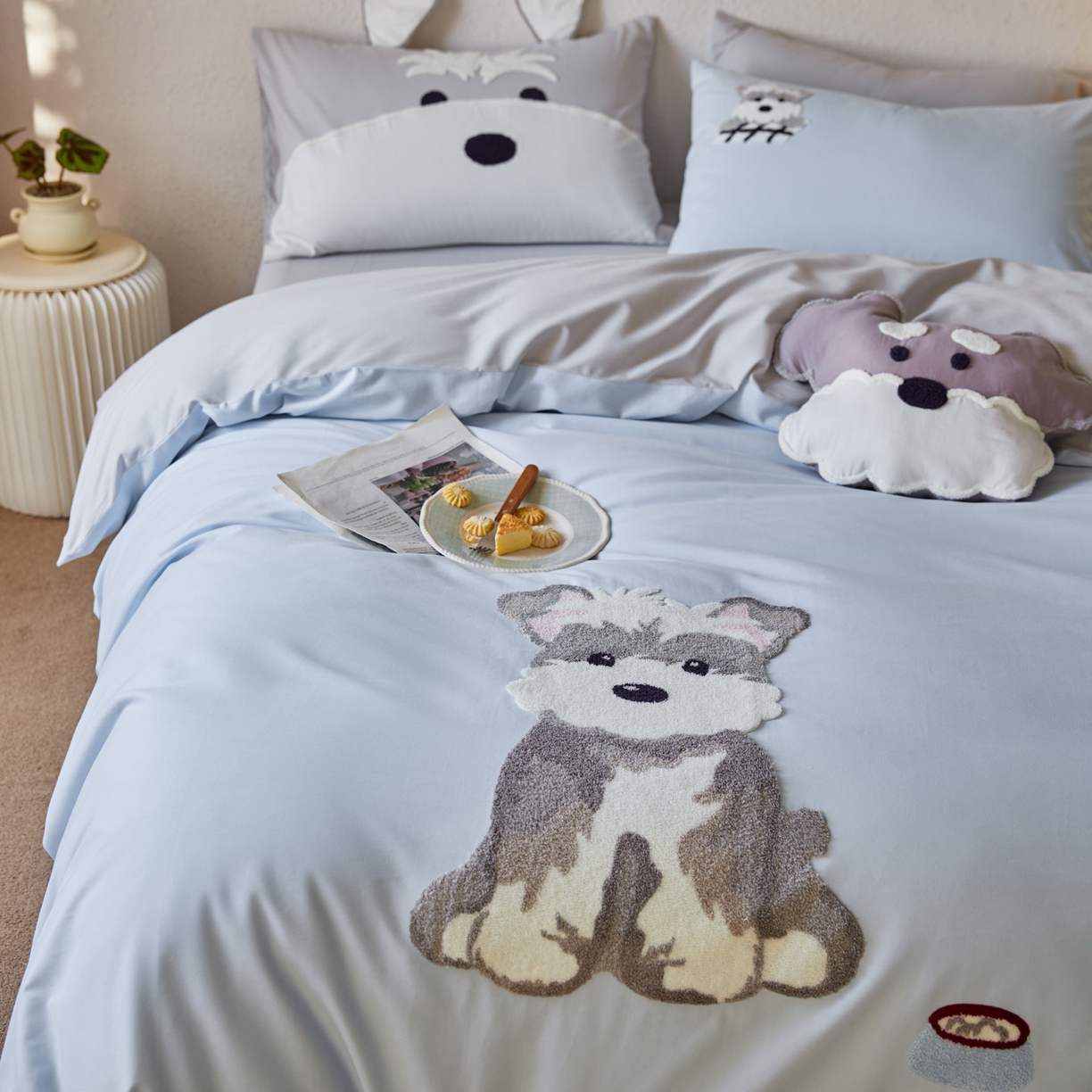 （总）简纯主义 2025新款全棉纯棉毛巾绣磨毛四件套-托马斯