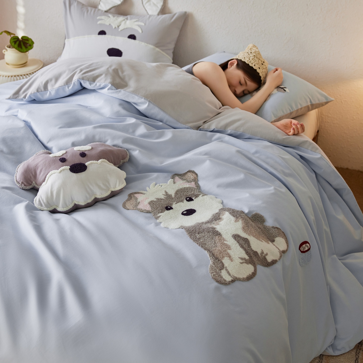 91家纺网 家纺一手货源 找家纺 （总）简纯主义 2025新款全棉纯棉毛巾绣磨毛四件套-托马斯