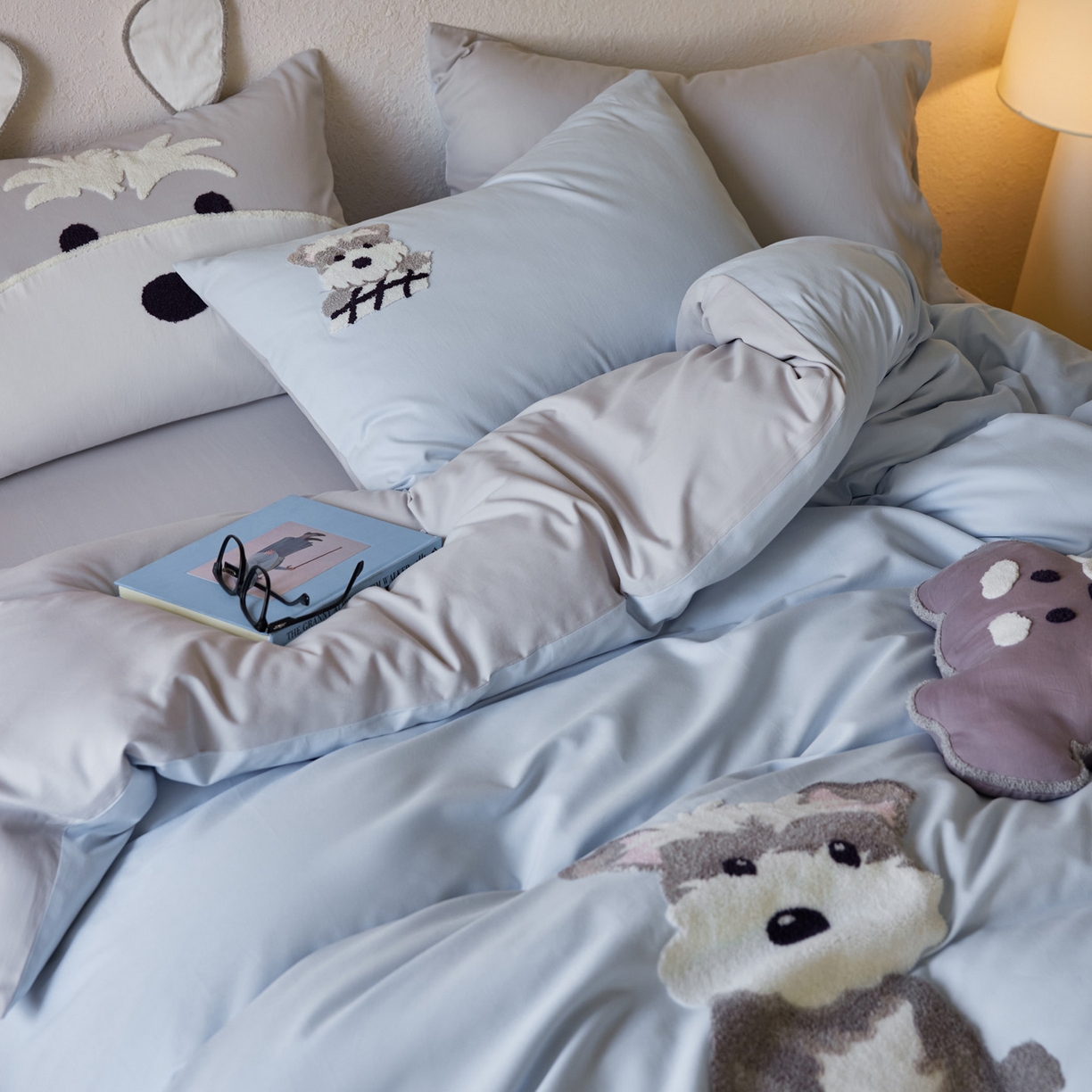 91家纺网 家纺一手货源 找家纺 （总）简纯主义 2025新款全棉纯棉毛巾绣磨毛四件套-托马斯