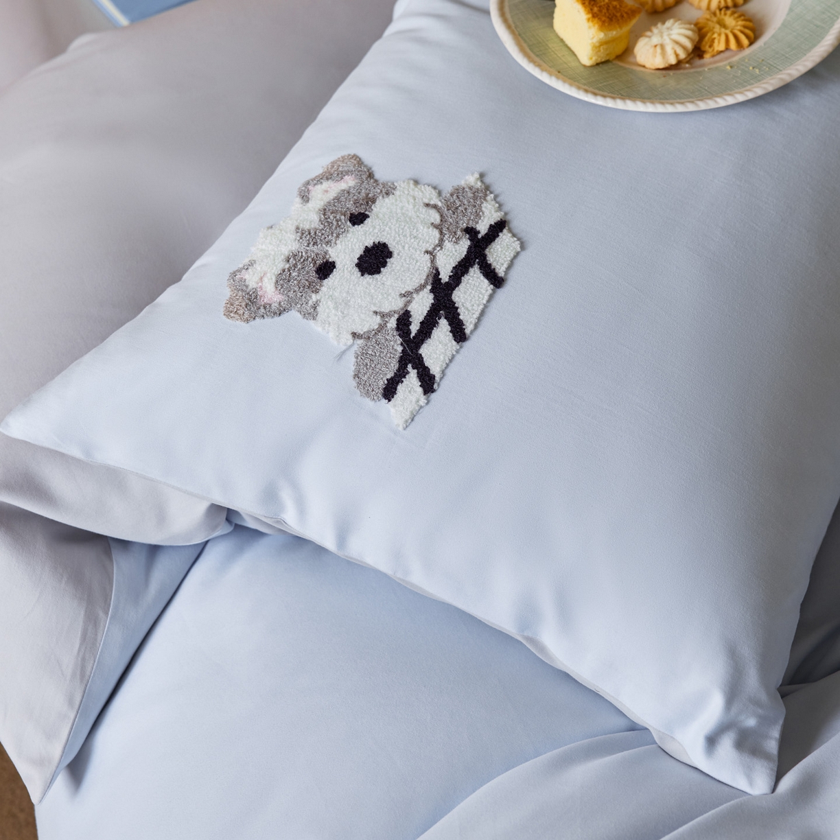 91家纺网 家纺一手货源 找家纺 （总）简纯主义 2025新款全棉纯棉毛巾绣磨毛四件套-托马斯