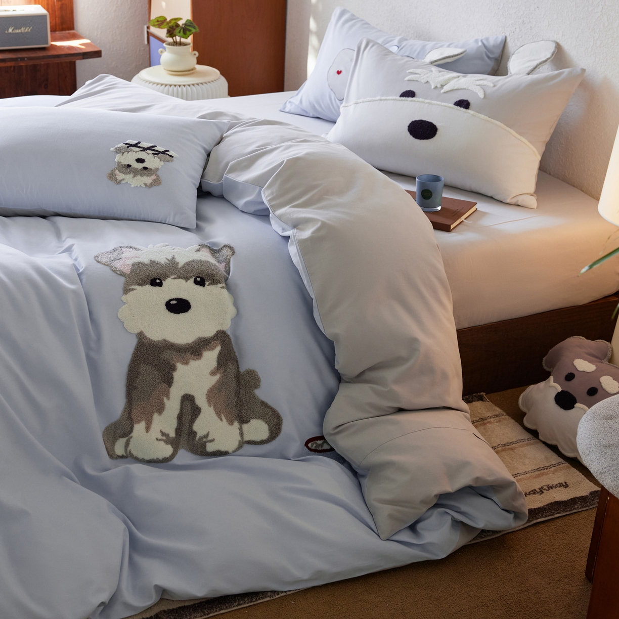 91家纺网 家纺一手货源 找家纺 （总）简纯主义 2025新款全棉纯棉毛巾绣磨毛四件套-托马斯