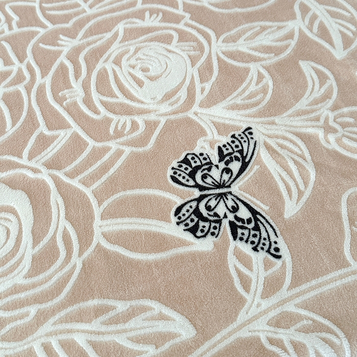 91家纺网 家纺一手货源 找家纺 许林家纺 2025新款兔毛宽包边立体雕花牛奶绒四件套 星川