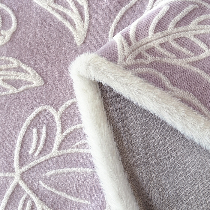 91家纺网 家纺一手货源 找家纺 许林家纺 2025新款兔毛宽包边立体雕花牛奶绒四件套 雪愿