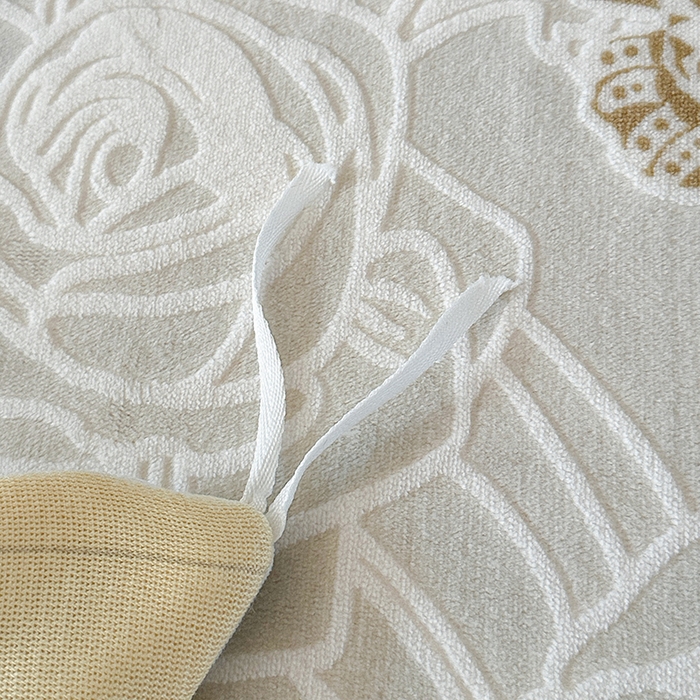 91家纺网 家纺一手货源 找家纺 许林家纺 2025新款兔毛宽包边立体雕花牛奶绒四件套 云朵