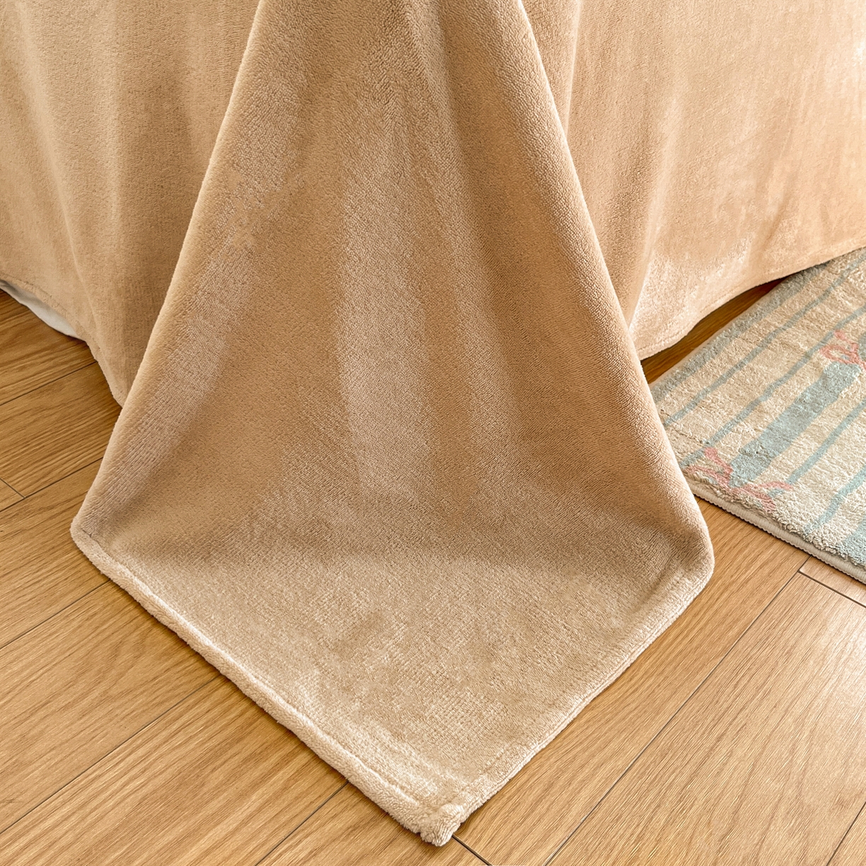 91家纺网 家纺一手货源 找家纺 如一 2025新款卡通毛巾绣系列牛奶绒四件套第二批 星星宝贝