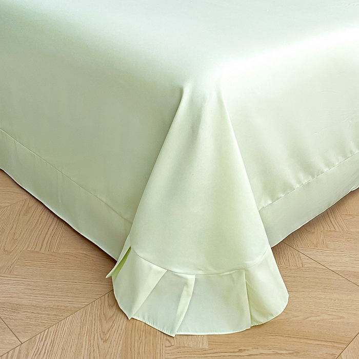 91家纺网 家纺一手货源 找家纺 大麦乐田 2025新款糯小棉立体绣花吊边四件套-蝶梦花语 蝶梦花语 浅绿