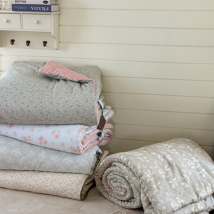 91家纺网 家纺一手货源 找家纺 （总）麦伦家居 2025新款全棉双层纱3D豆豆被系列被子被芯（可配四件套）