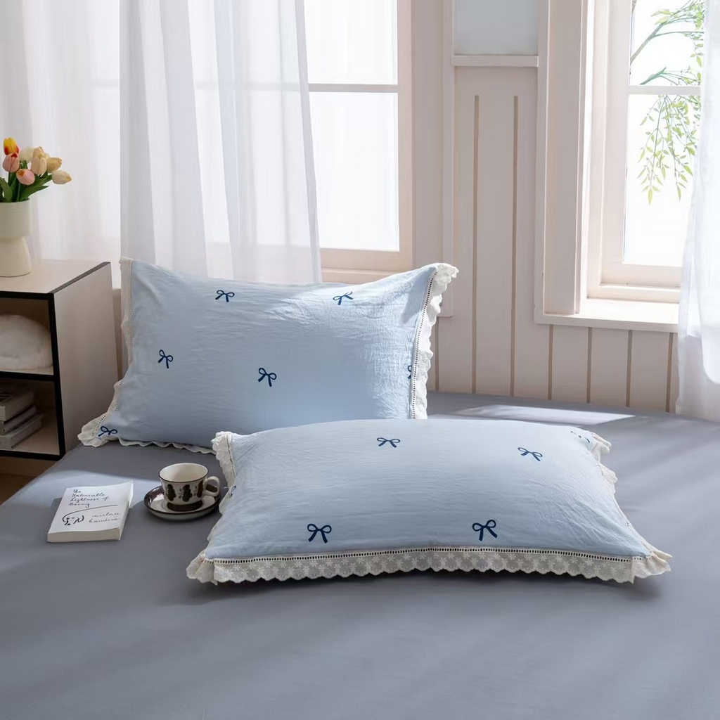 91家纺网 家纺一手货源 找家纺 玖琳家纺 2025新款云朵水洗棉皱皱纱精致花边款四件套 结语青评