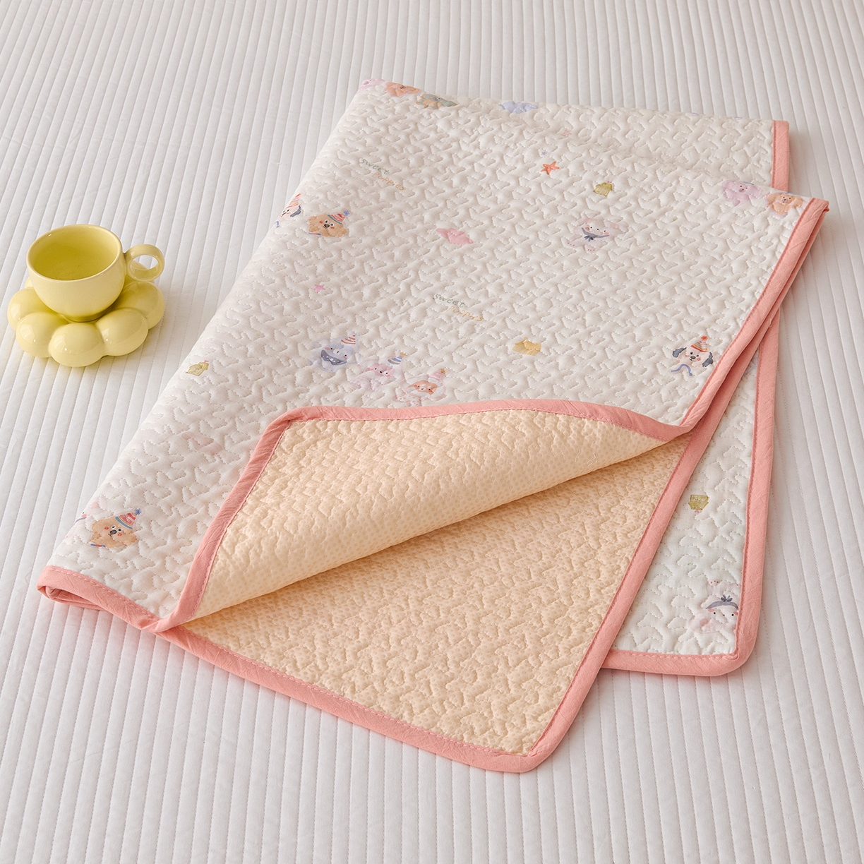 91家纺网 家纺一手货源 找家纺 （总）拾小柒 2025年新款全棉双层纱床护垫纯棉防滑床盖床褥子软床垫